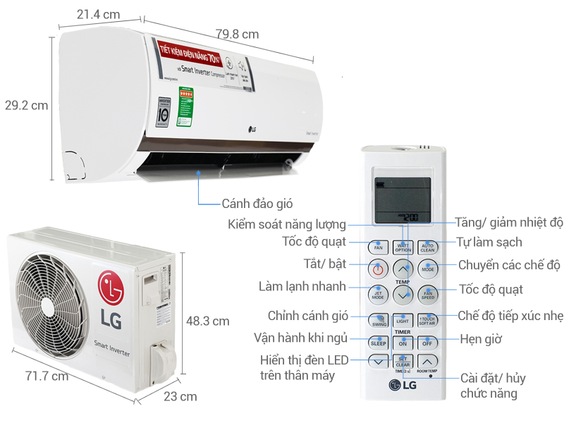 Giá điều hòa đang rẻ thể hiện ở 2 điều hòa LG 12000 2 chiều tốt nhất